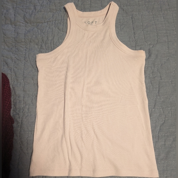 LOFT Tops - Loft Light Pink Ribbed Tank